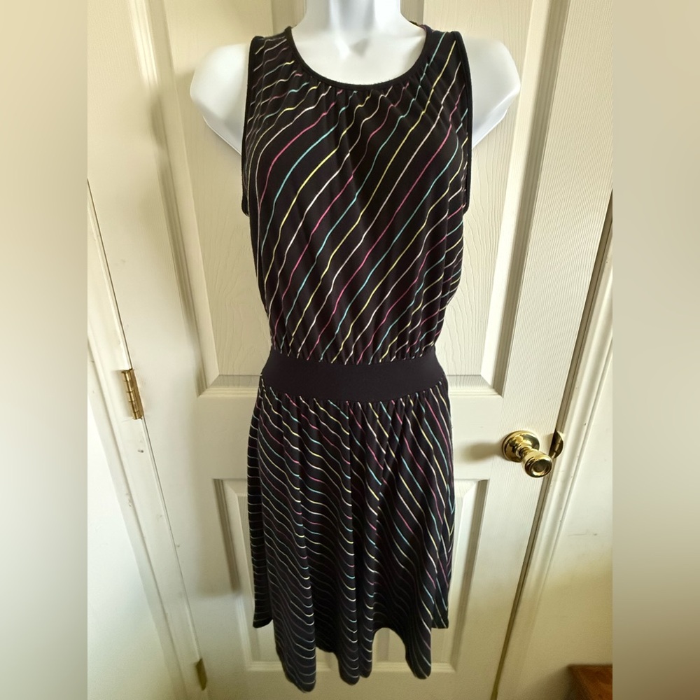 Old Navy Black and Multicolored Halter Sundress for Cocktail